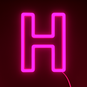 Faux Neon - Letter H