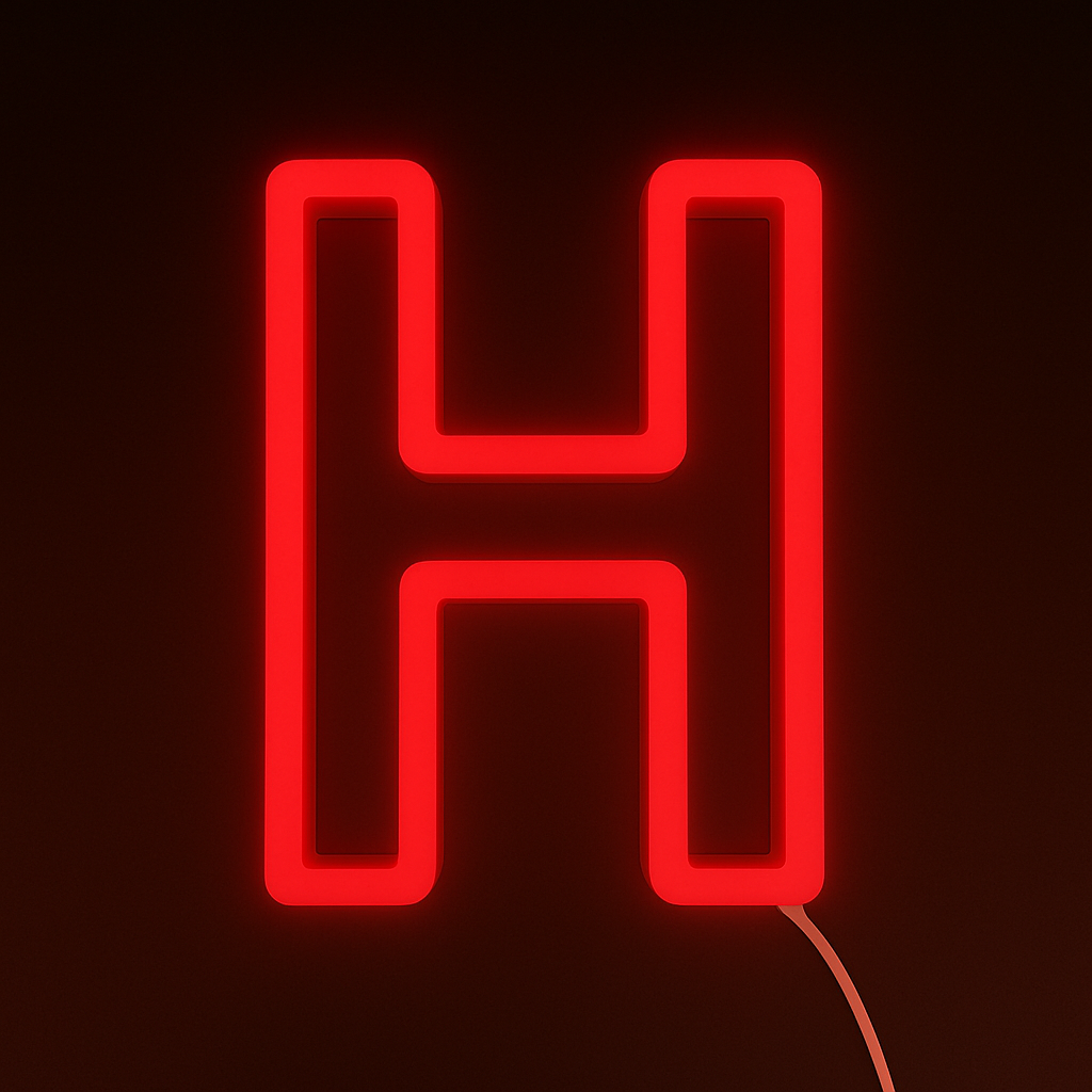 Faux Neon - Letter H