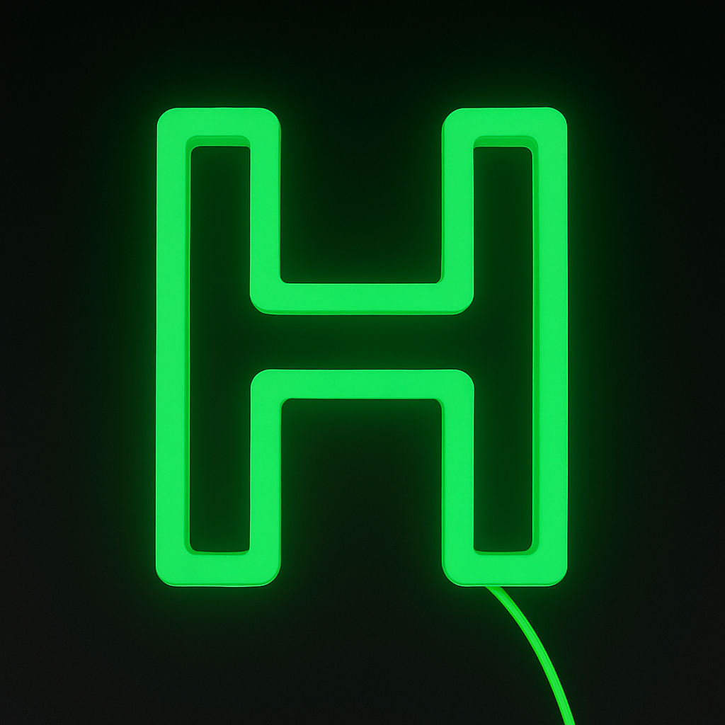 Faux Neon - Letter H