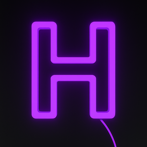 Faux Neon - Letter H