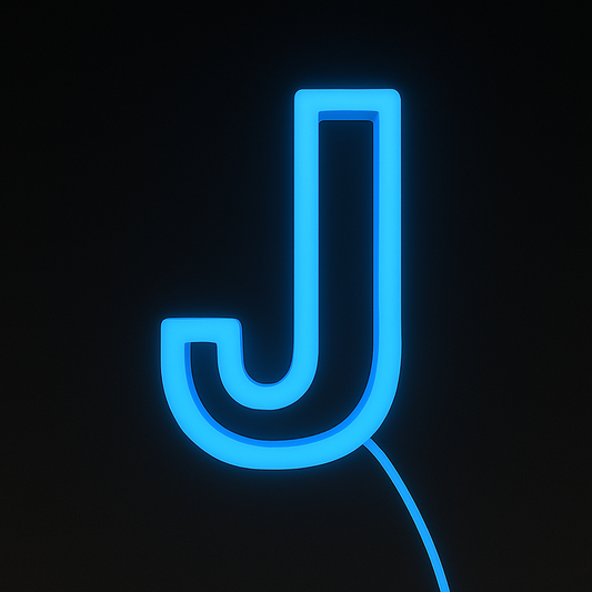 Faux Neon - Letter J