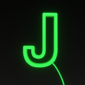 Faux Neon - Letter J