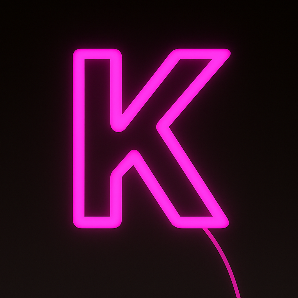 Faux Neon - Letter K