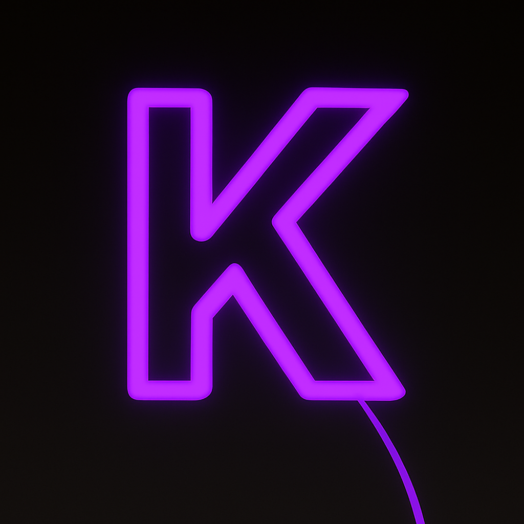 Faux Neon - Letter K