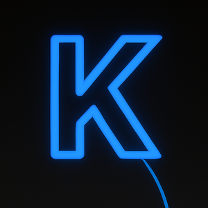 Faux Neon - Letter K