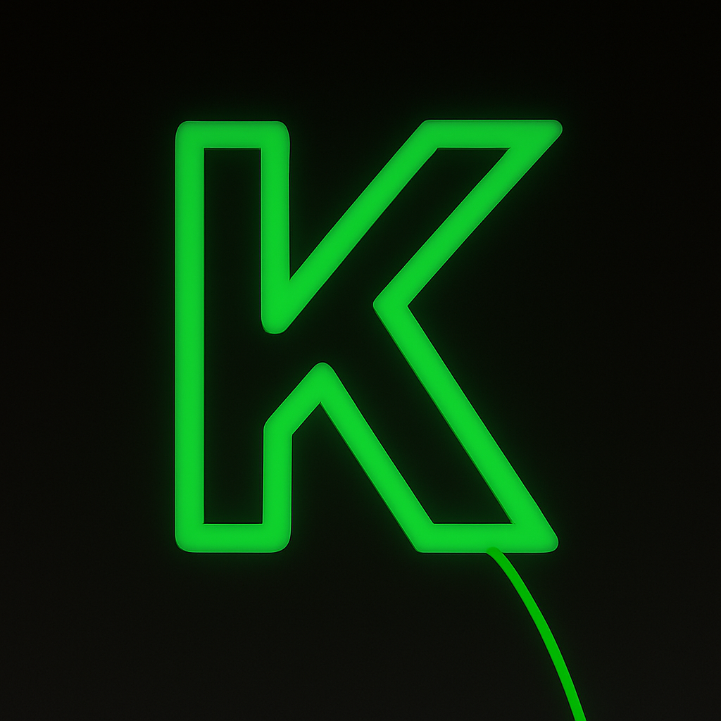 Faux Neon - Letter K