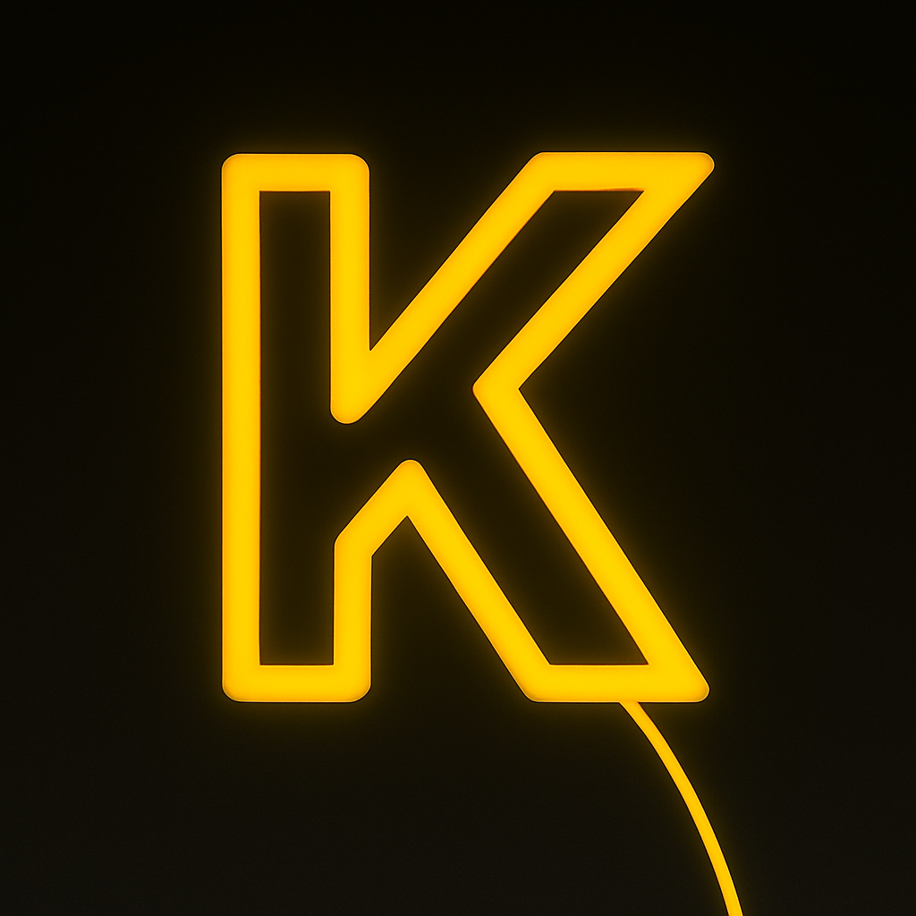 Faux Neon - Letter K