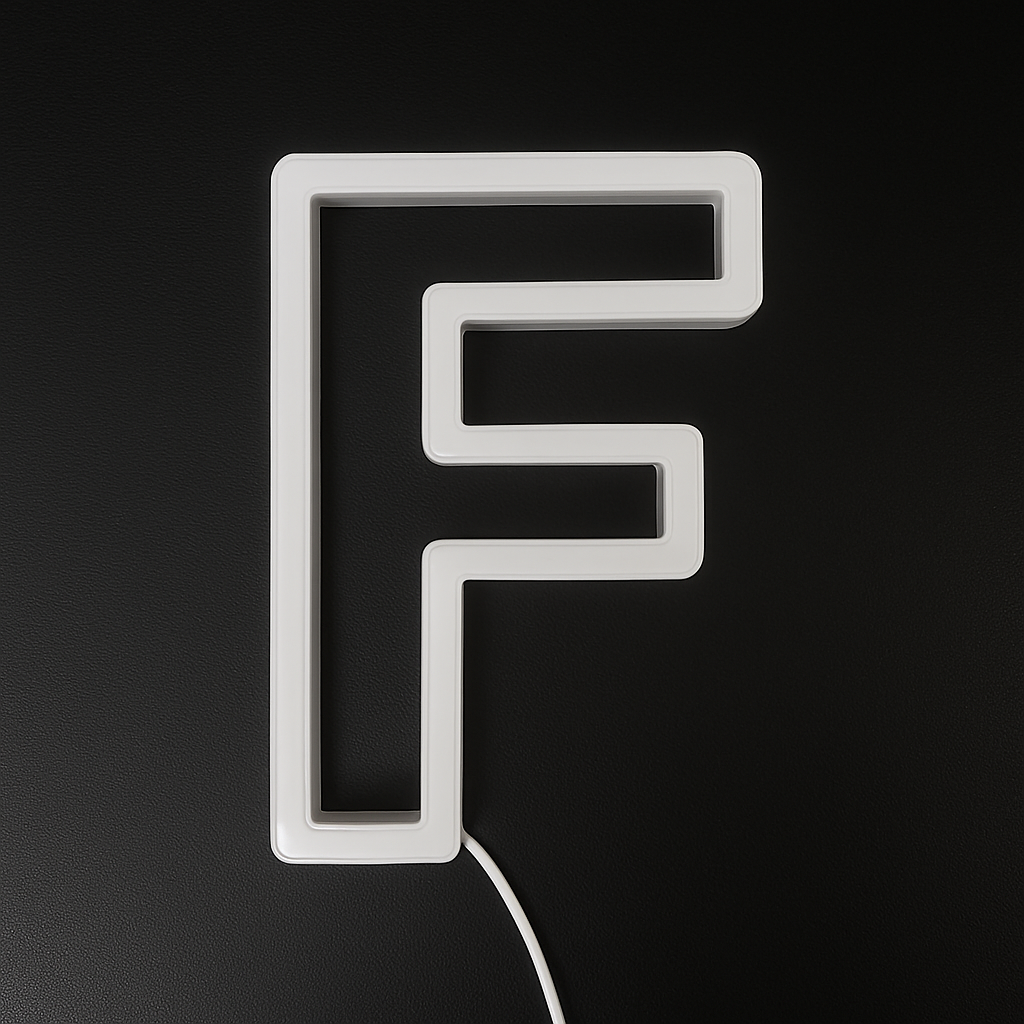 Faux Neon - Letter F