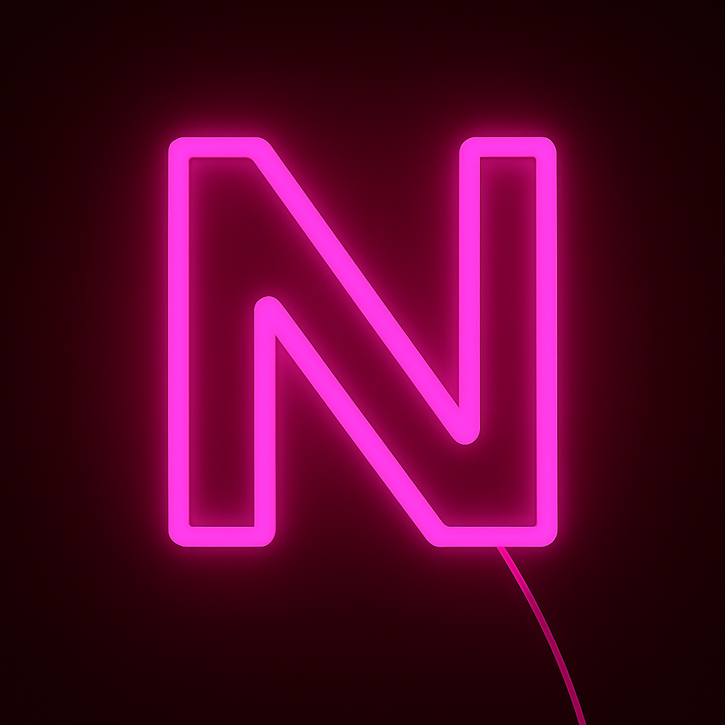 Faux Neon - Letter N