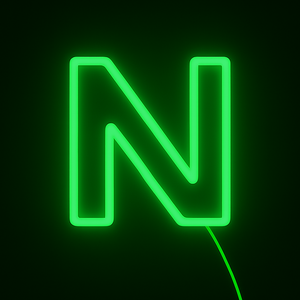 Faux Neon - Letter N