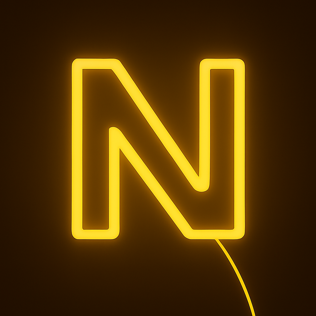 Faux Neon - Letter N