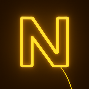 Faux Neon - Letter N