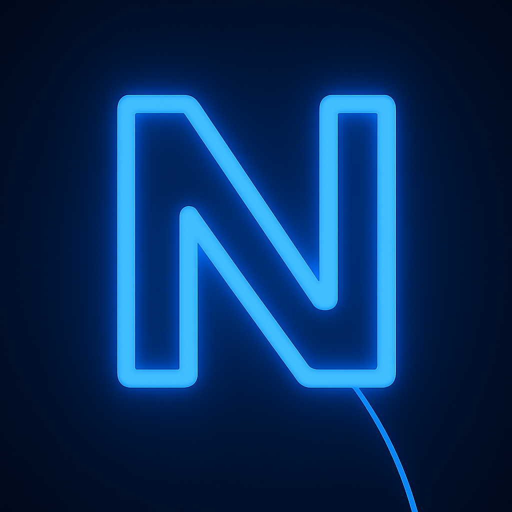 Faux Neon - Letter N