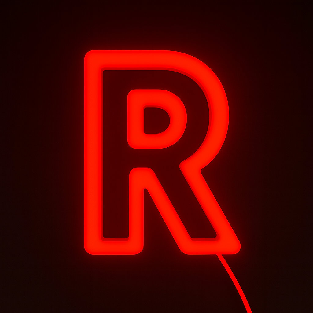 Faux Neon - Letter R