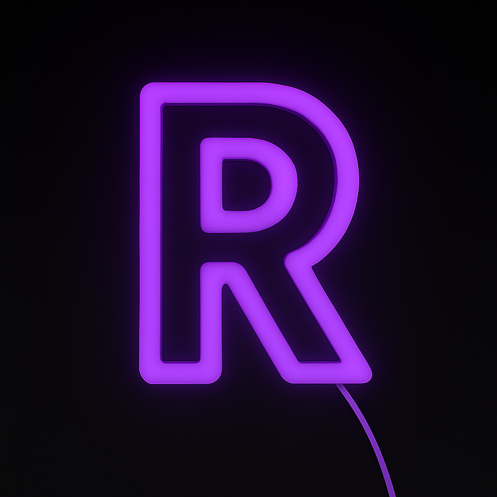 Faux Neon - Letter R