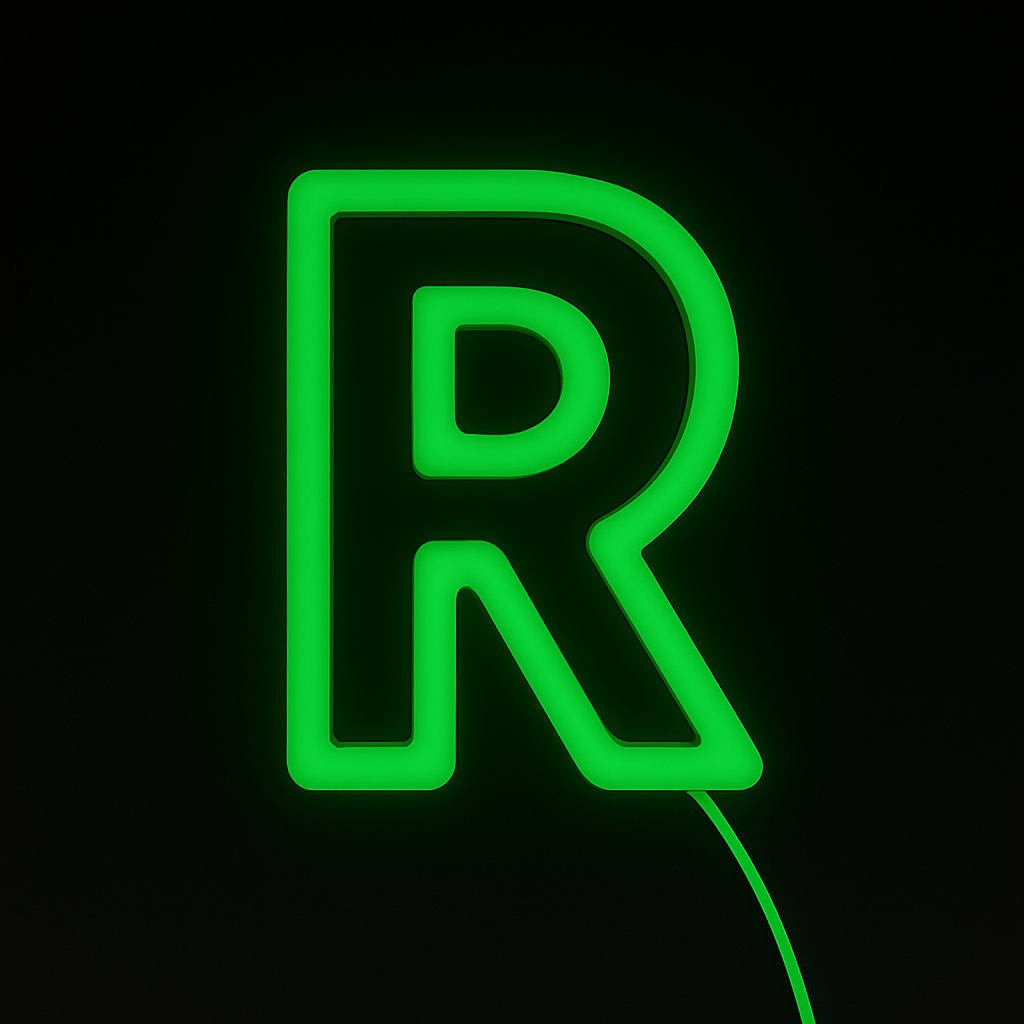 Faux Neon - Letter R