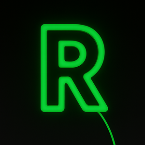 Faux Neon - Letter R
