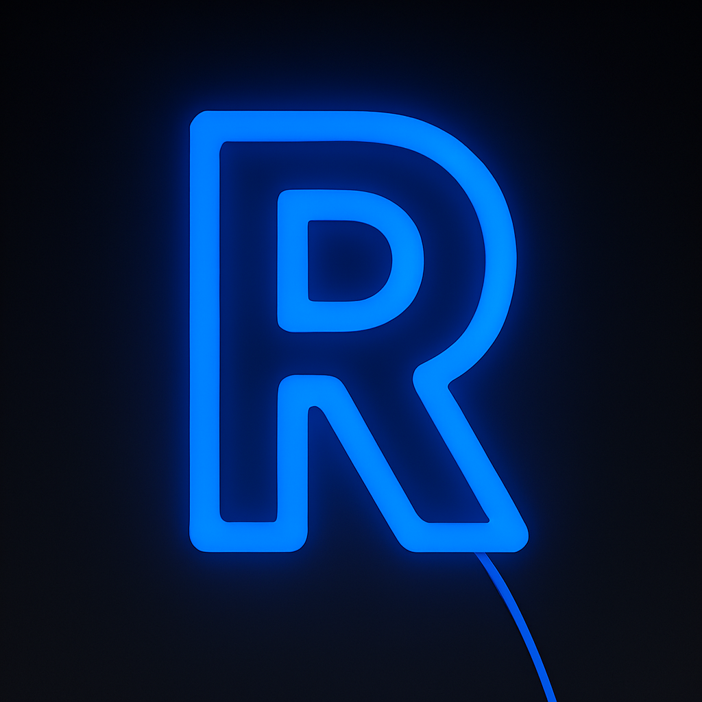 Faux Neon - Letter R