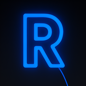 Faux Neon - Letter R