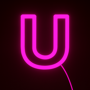Faux Neon - Letter U