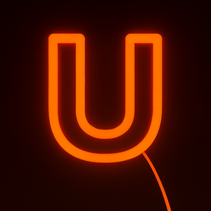 Faux Neon - Letter U