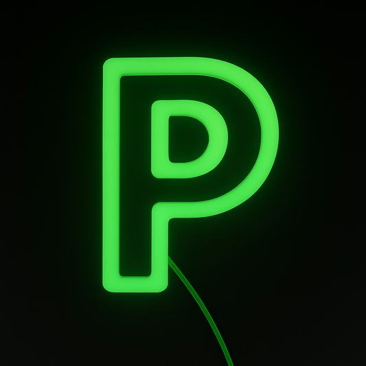 Faux Neon - Letter P