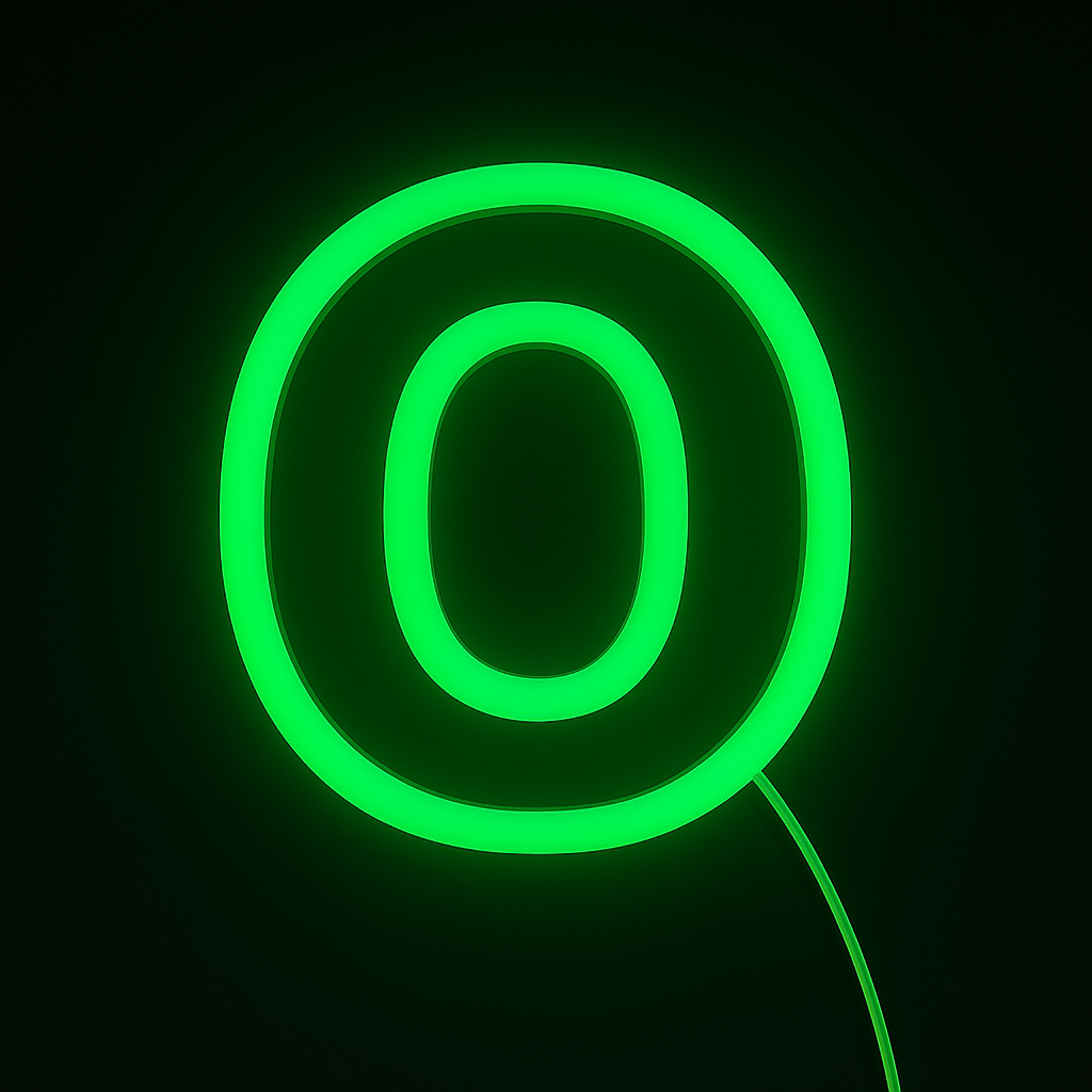 Faux Neon - Letter O