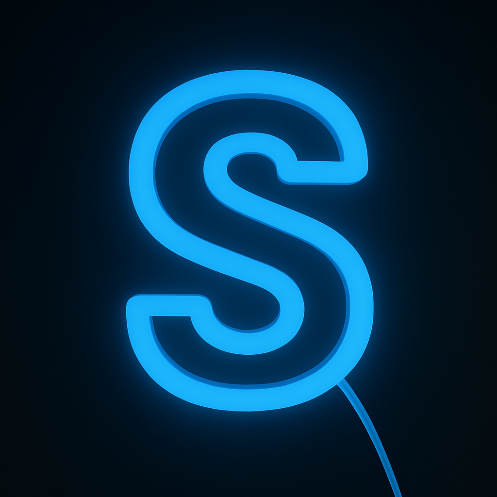 Faux Neon - Letter S