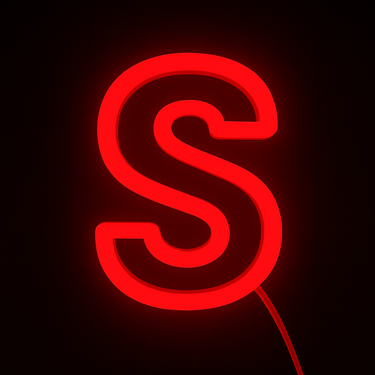 Faux Neon - Letter S