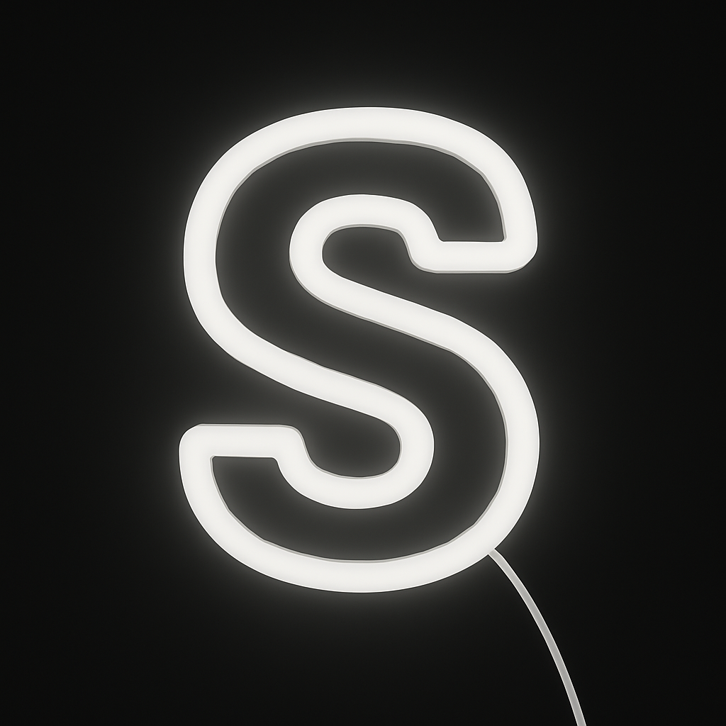 Faux Neon - Letter S