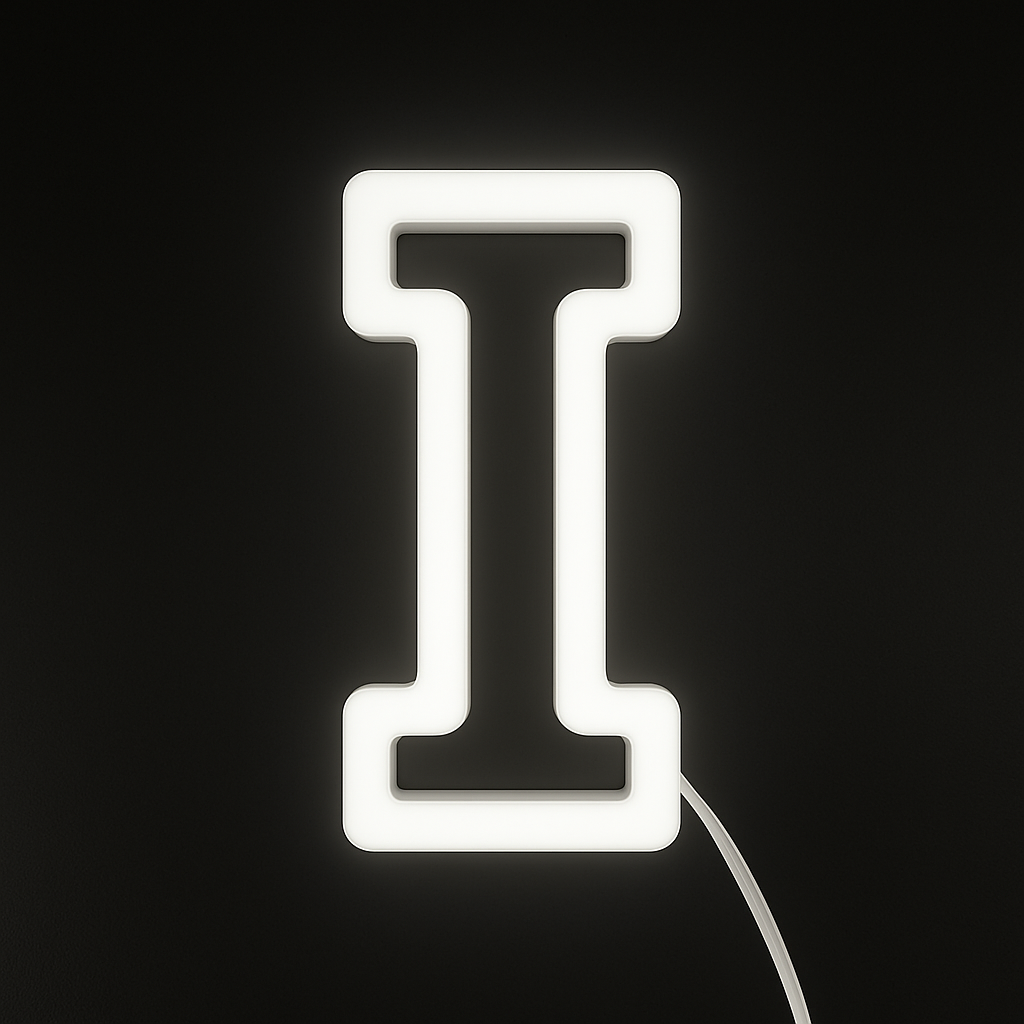 Faux Neon - Letter I