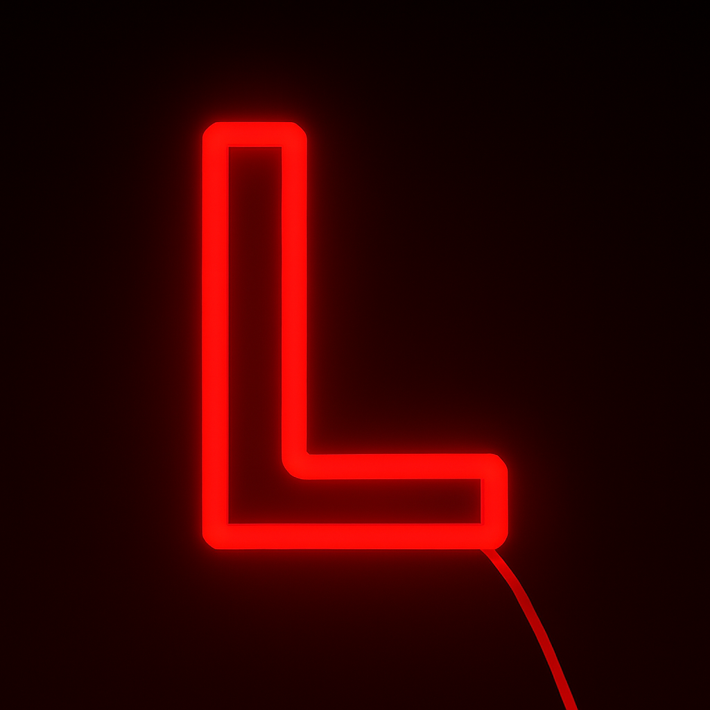 Faux Neon - Letter L