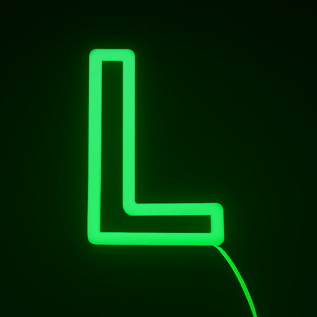 Faux Neon - Letter L