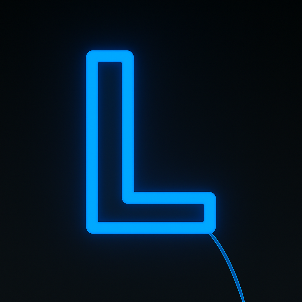 Faux Neon - Letter L