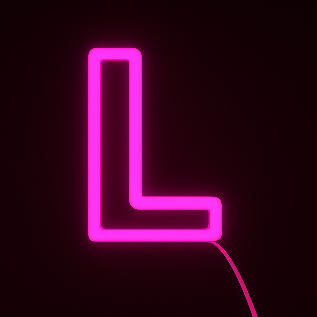 Faux Neon - Letter L
