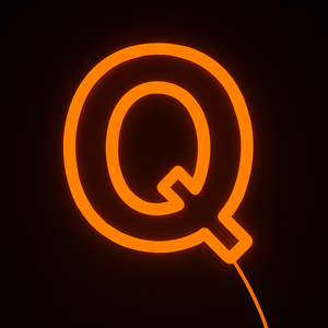 Faux Neon - Letter Q