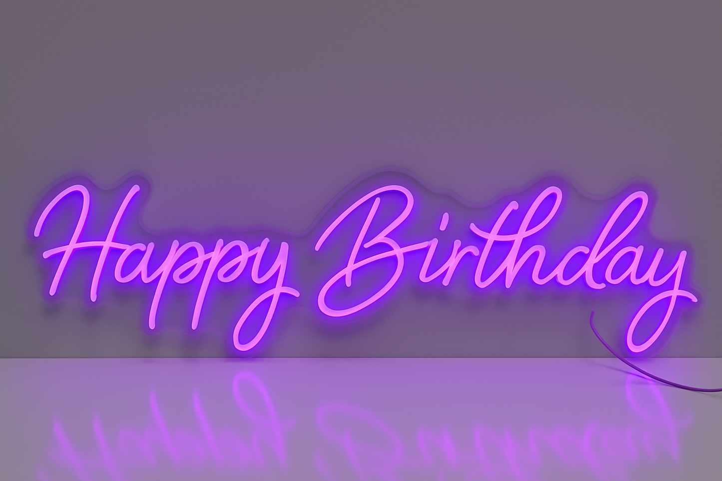 Faux Neon - Happy Birthday