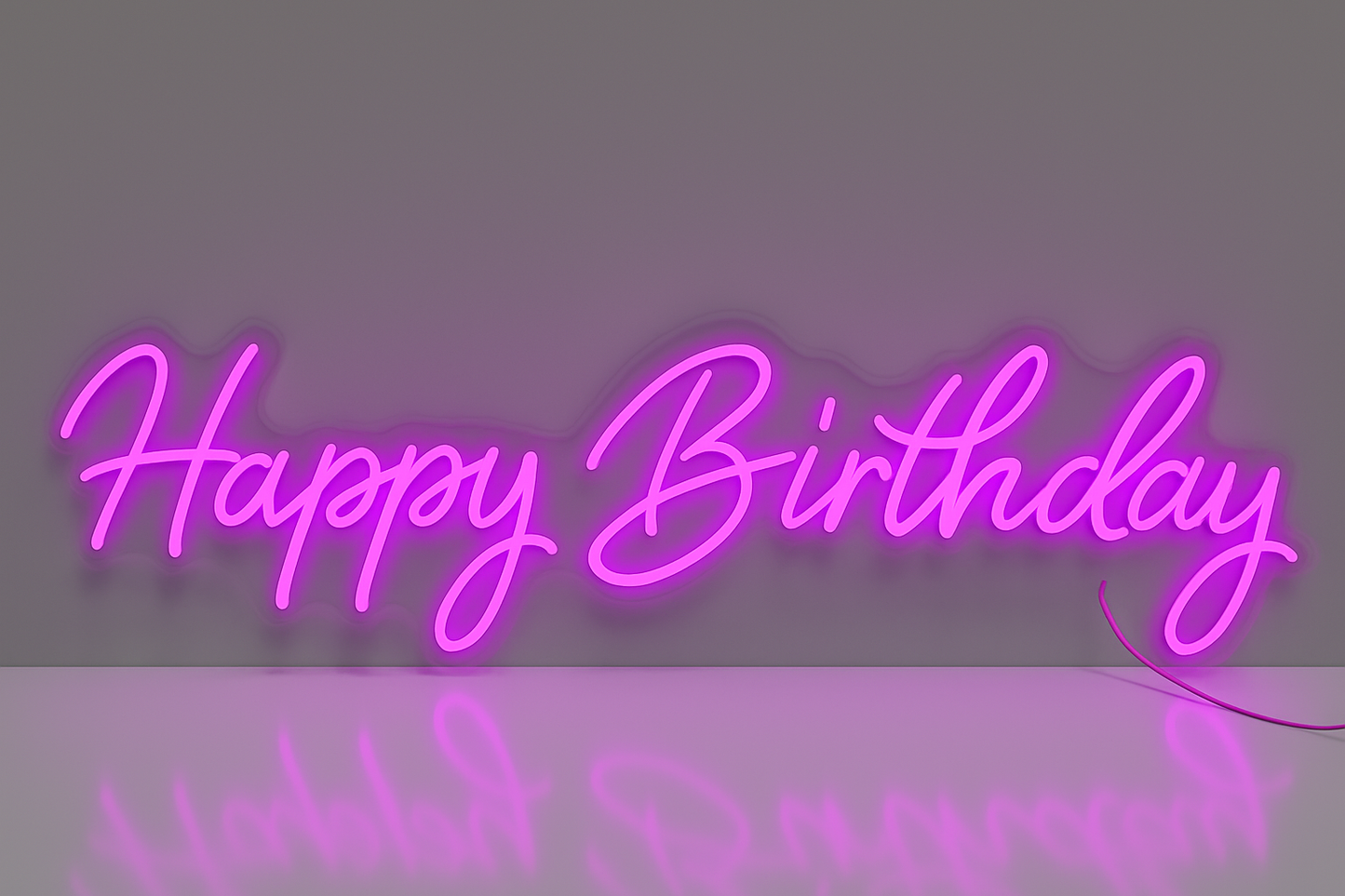Faux Neon - Happy Birthday