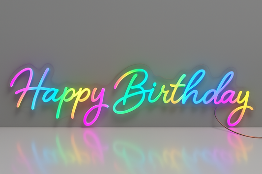 Faux Neon - Happy Birthday