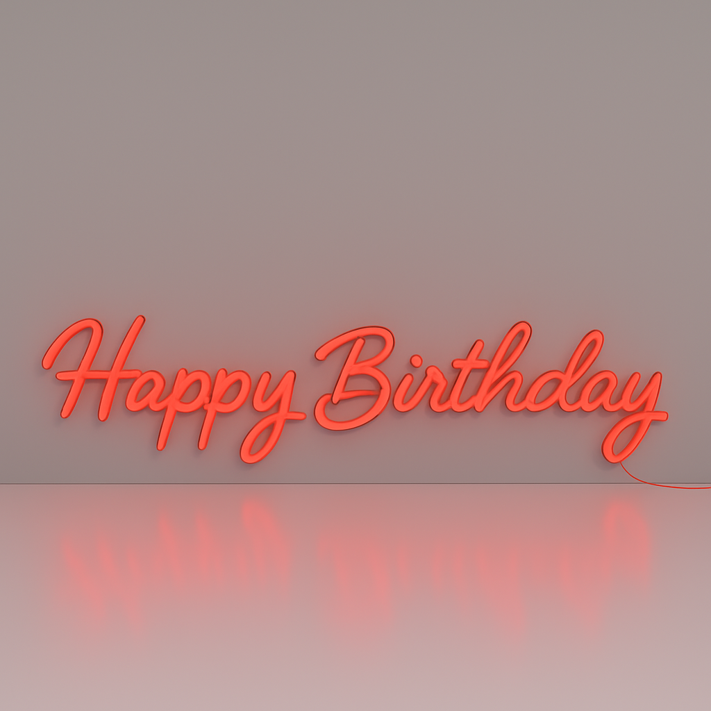 Faux Neon - Happy Birthday