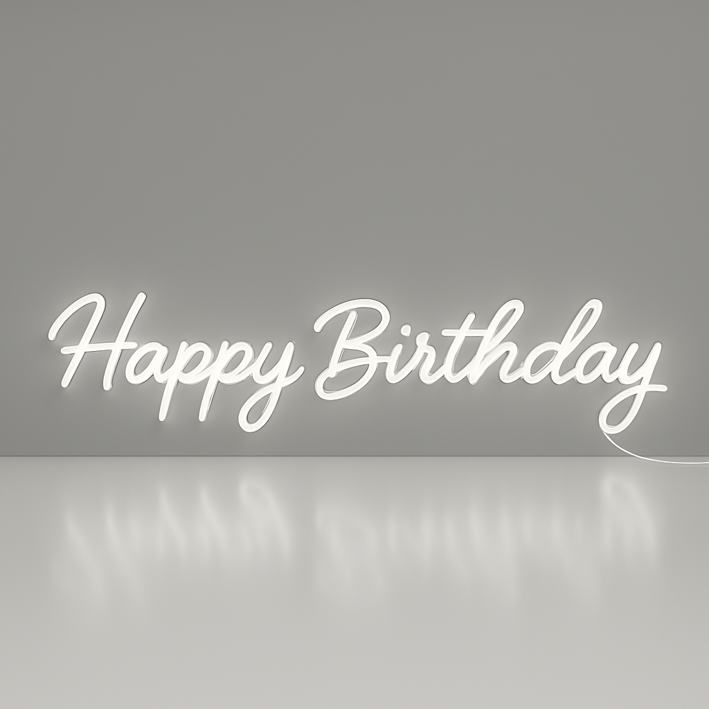 Faux Neon - Happy Birthday