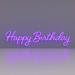 Faux Neon - Happy Birthday