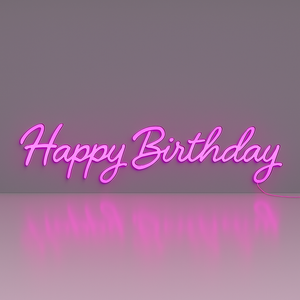 Faux Neon - Happy Birthday