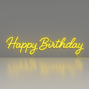 Faux Neon - Happy Birthday