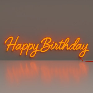 Faux Neon - Happy Birthday