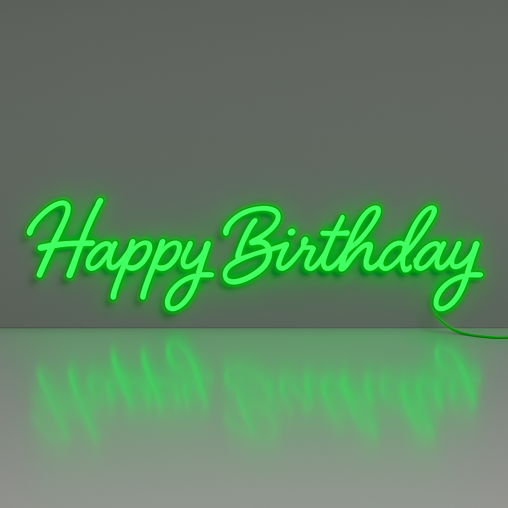 Faux Neon - Happy Birthday