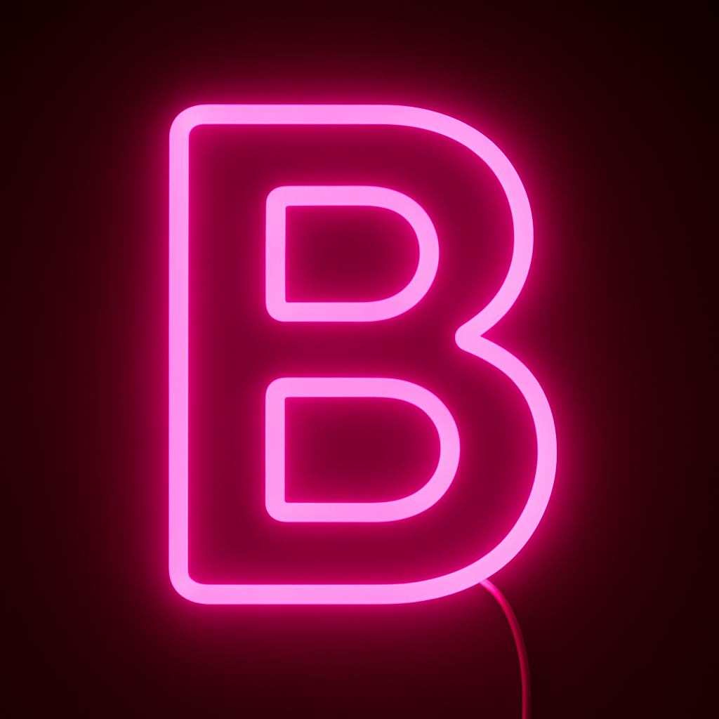Faux Neon - Letter B
