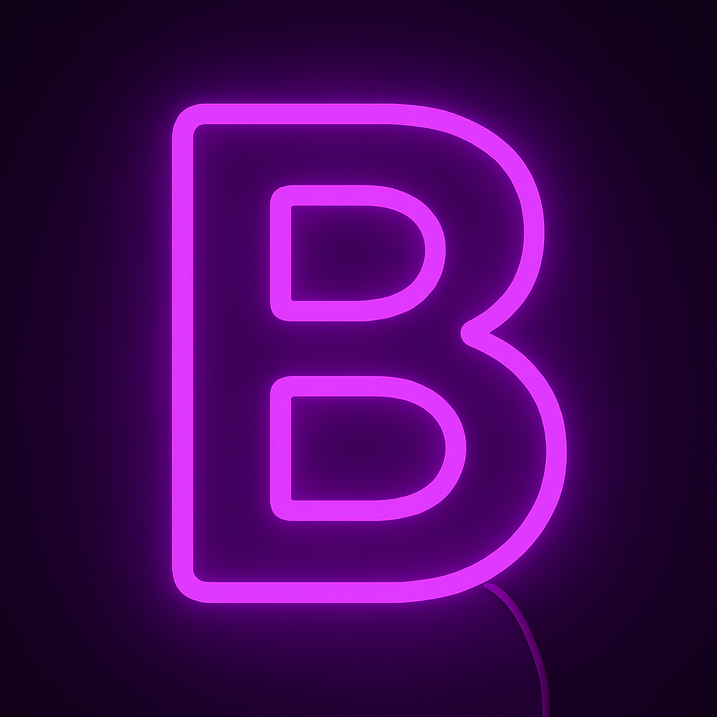 Faux Neon - Letter B