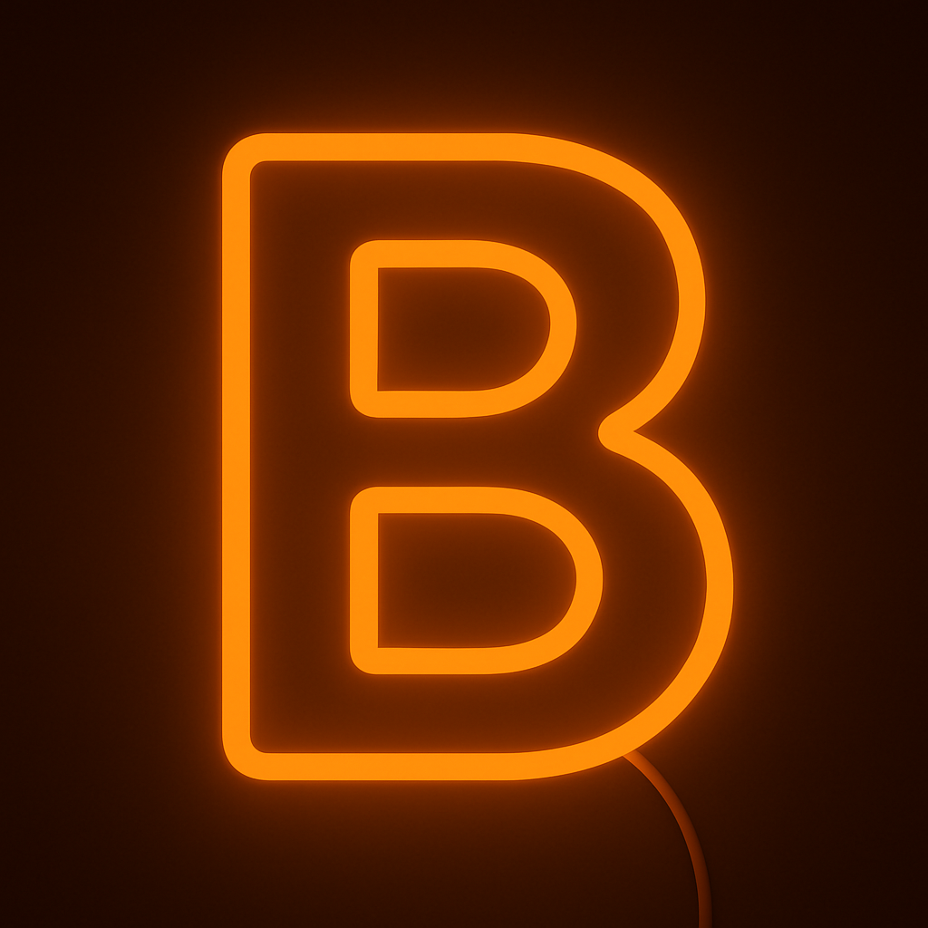Faux Neon - Letter B