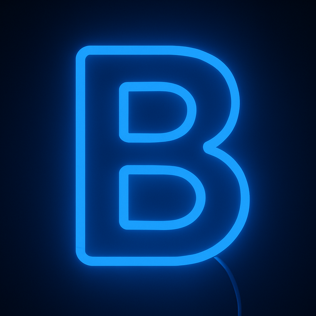 Faux Neon - Letter B